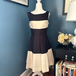 Kate Spade "Gayle" Black and Cream Stripe with Pockets Size 4